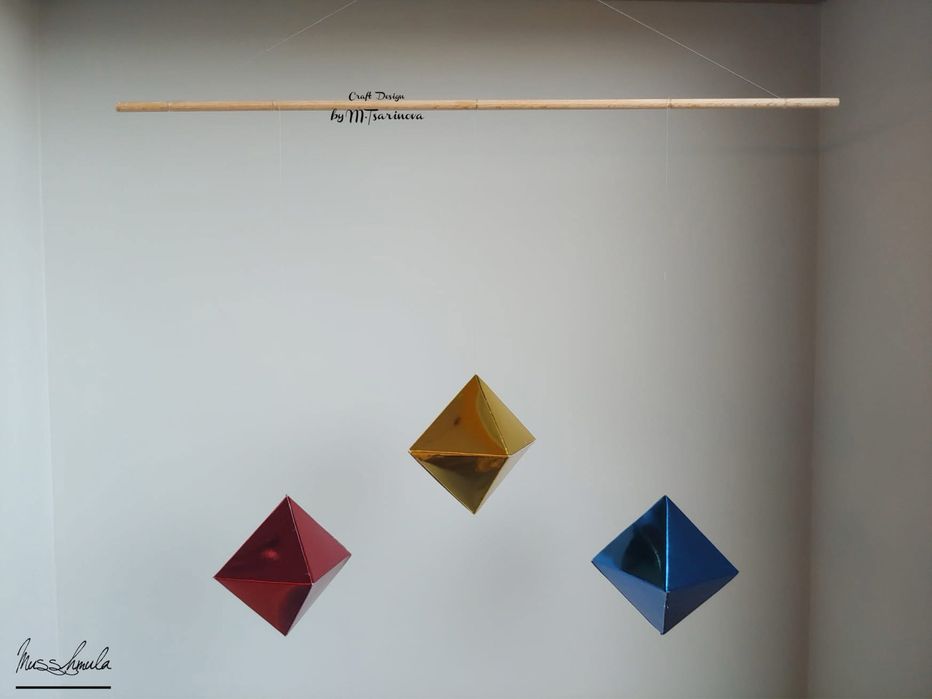 Монтесори Въртележка за кошара " осмостенник "/octahedron подарък бебе