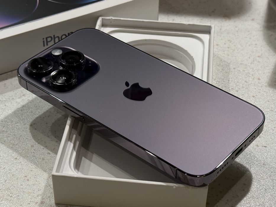 iPhone 14 Pro 256GB Deep Purple – Перфектен, 100% Батерия!