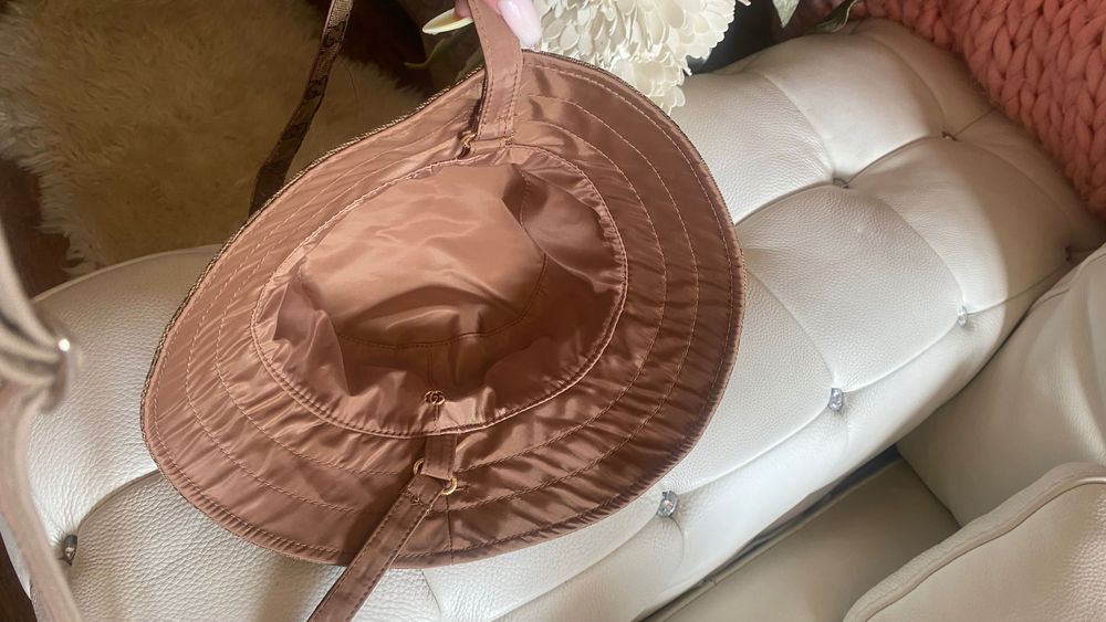 Gucci Reversible GG Monogram Brown Bucket Hat