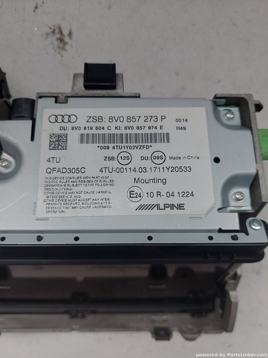 Display Audi A3 Iii 8V1, 8Vk 2012 - > 8V0857273P
