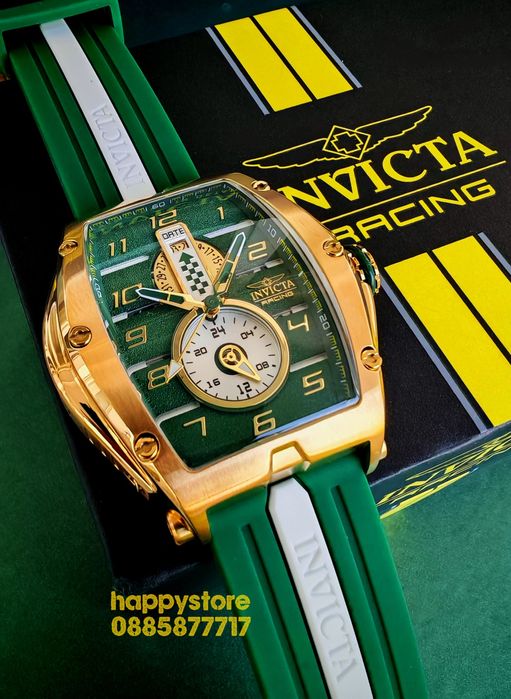 INVICTA Racing Monza Gold/Green, Инвикта нов ръчен часовник