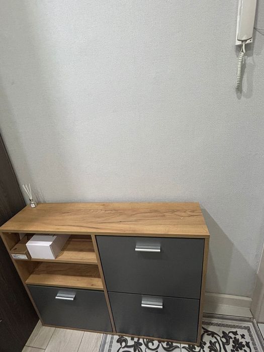 Шкаф-Обувница серая