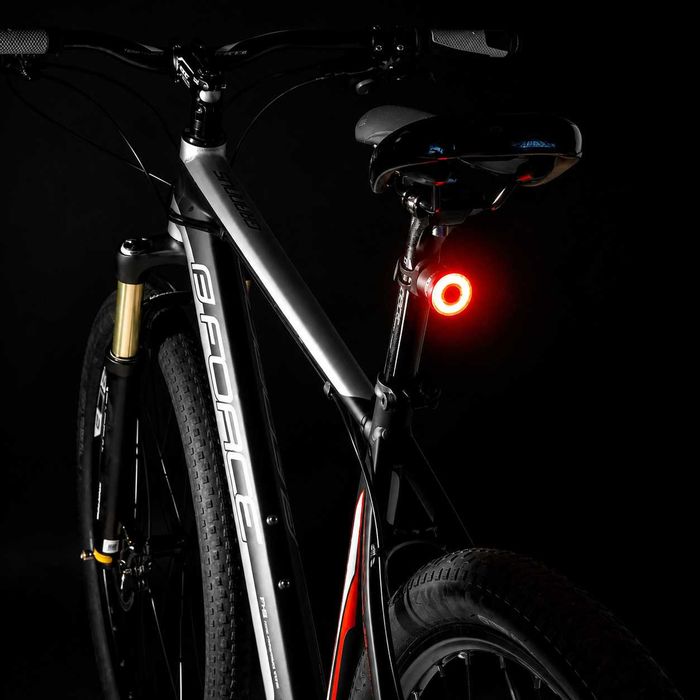 Задна LED стоп светлина за велосипед FORCE GLITZ, 20LM, 20 COB LED, USB-C, IP65