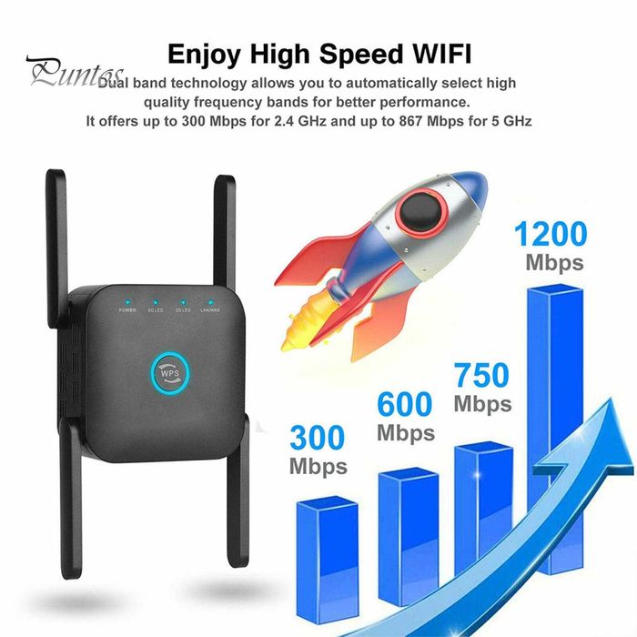 Усилитель Wi-Fi ретранслятор 5G/1200Mbps. (Brand 2025)