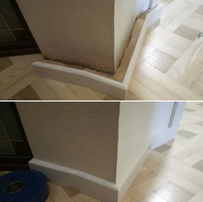 Установка плинтуса укладка ламинат молдинг