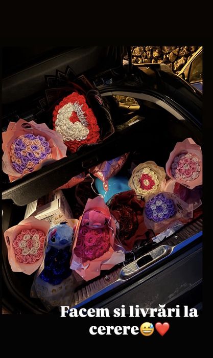 Buchete trandafiri de sapun