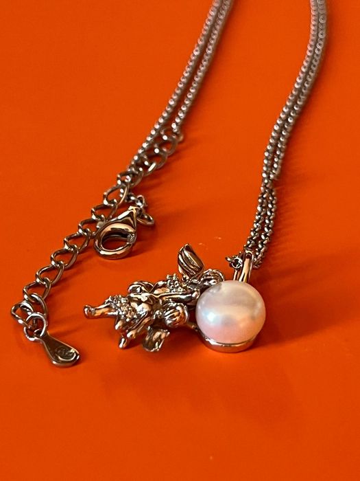 Сребърно колие зодия Близнаци (Swan Pearls)