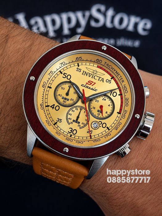 INVICTA S1 Rally Classic Brown 49 mm, Инвикта нов ръчен часовник