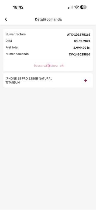iPhone 15 Pro 128GB Natural Titanium