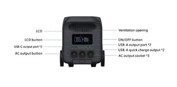 Портативна Зарядна Станция (с LiFePO4 Батерия и Wifi ) V-tac 3000W / 2560Wh