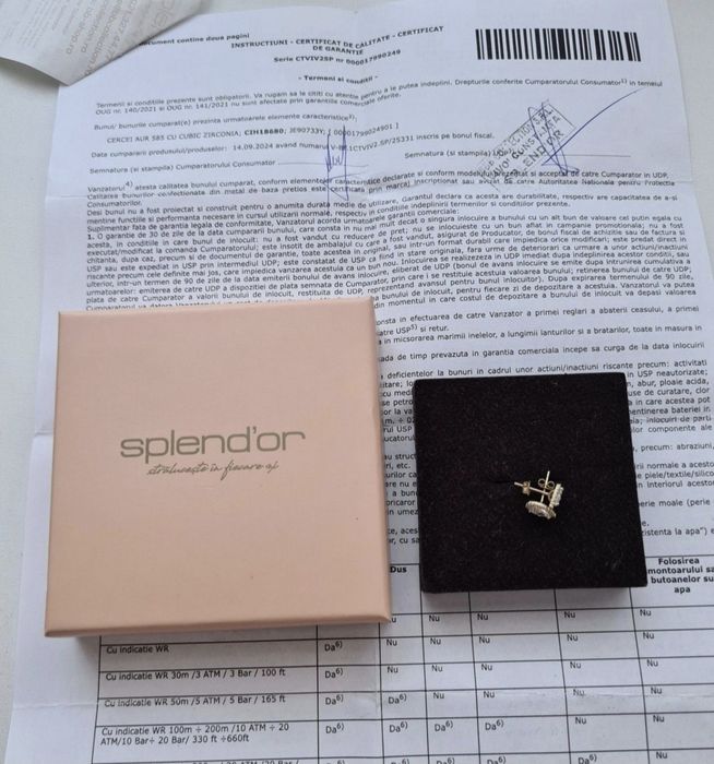 Cercei aur 14k Splendor