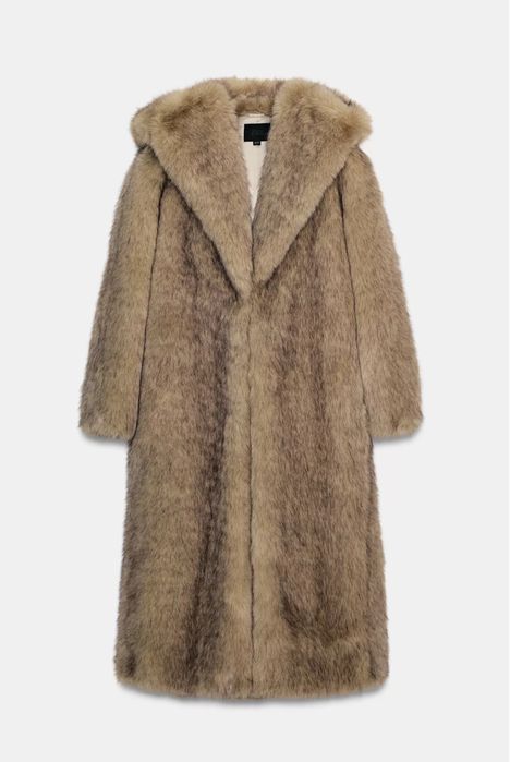 Палта от изкуствен косъм ZARA