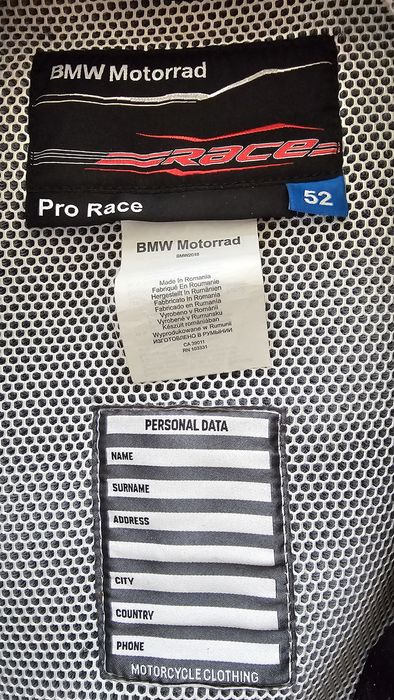 Costum combinezon moto BMW Motorrad Pro Race (marime 52)