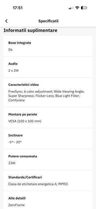 Monitor Acer 27 inch