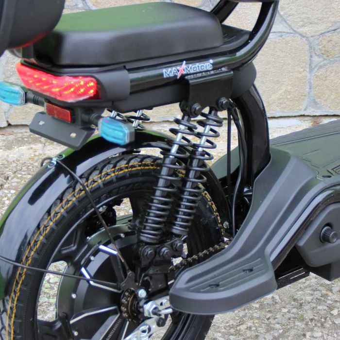 Електрически двуместен скутер – велосипед MaxMotors със 18″ гуми, 750W