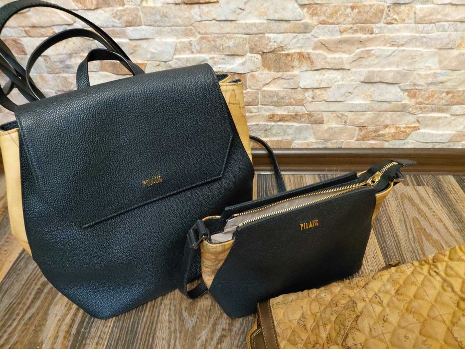 Комплект чанти и раничка от италианската луксозна серия Alviero Martini 1a Classe