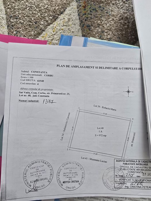 Teren la Marea Neagra Sat Vadu, Comuna Corbu