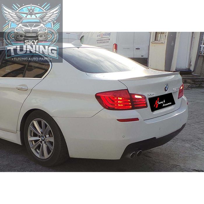 Лип спойлер за багажник БМВ Ф10 Черен гланц / BMW F10 M Lip Spoiler 5 series нисък M4 стил M4 style 5 series 5 серия ф10