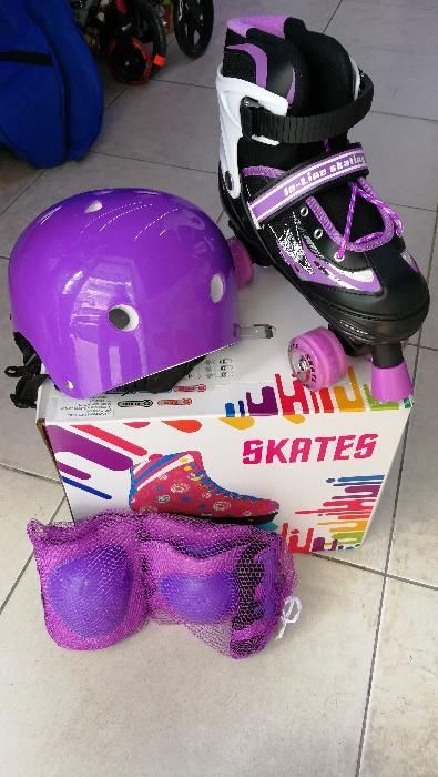 Кънки с каска и протектори L (38 - 41) Разтегателни