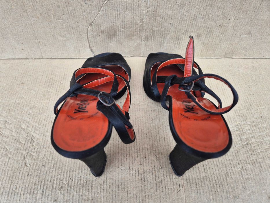 Yves Saint Laurent Paris ретро дамски обувки ток 6.5 24см винтич YSL