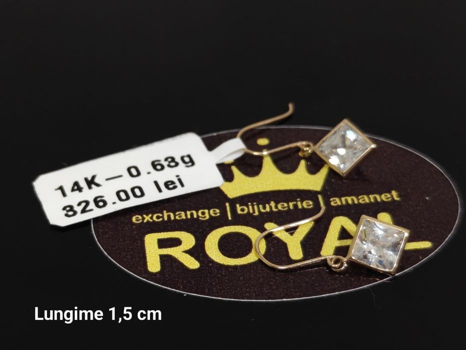 Bijuteria Royal: Cercei aur 14k/0.63 gr
