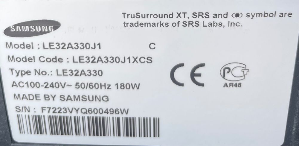 Телевизор Samsung (HD,SRS).