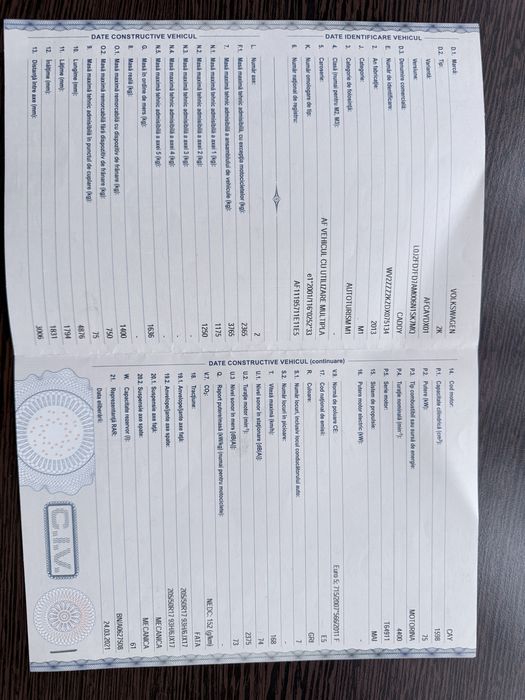 Caddy Maxi 1.6 TDI 102 CP - 7 locuri