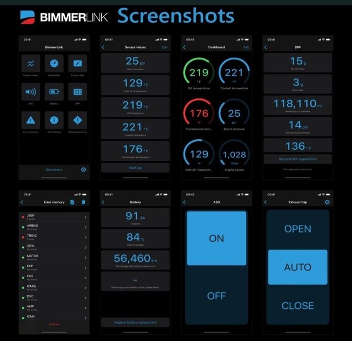 Interfață BimmerLink BimmerCode codare Bmw, Bluetooth BM+ Dual iOS și Android