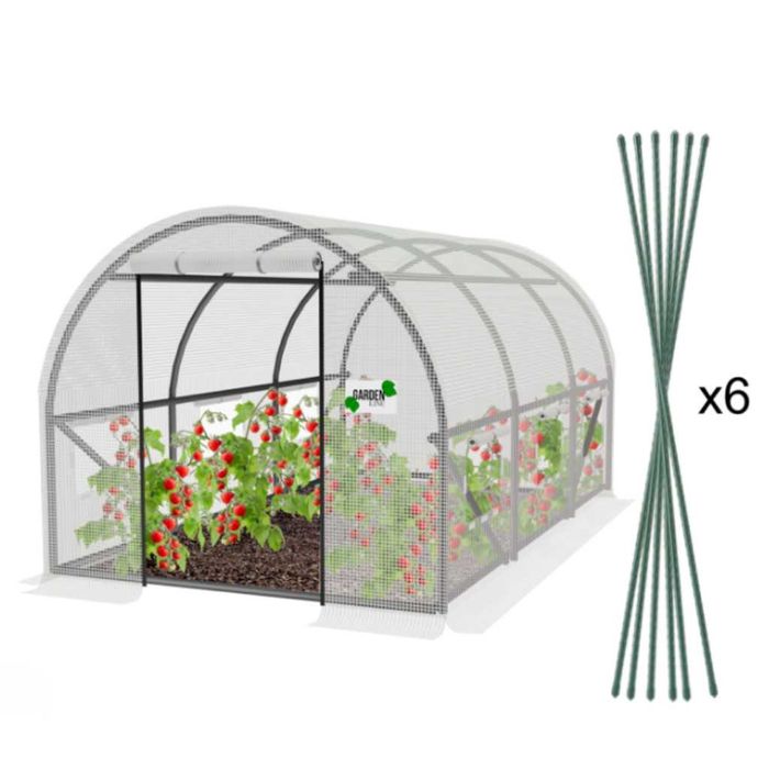 Компактна бяла оранжерия -професионална защита за култури - 3 х 2 х 2м