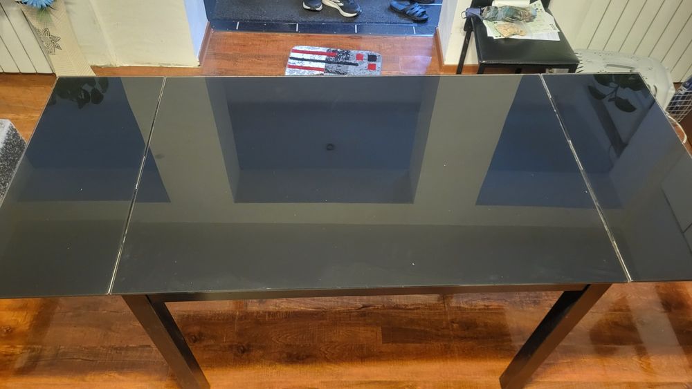 Masa extensibila 110(170)×70 metal+sticla