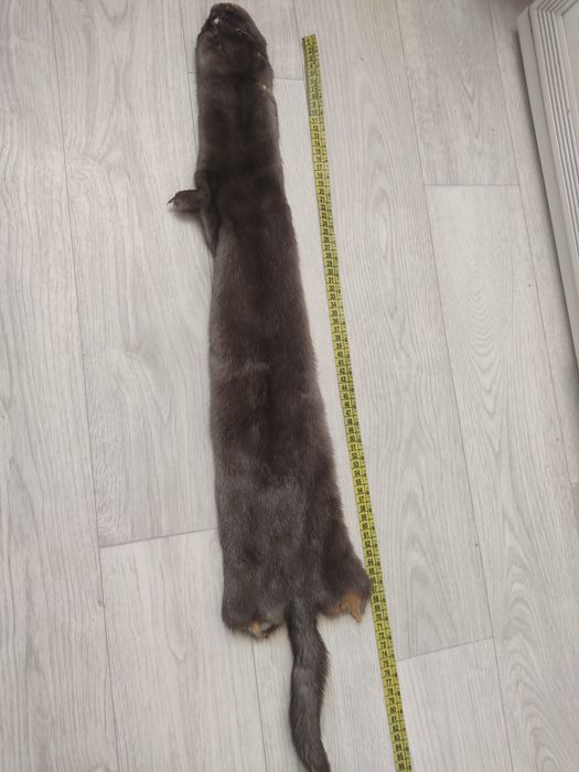 Норковый чулок темно - серая