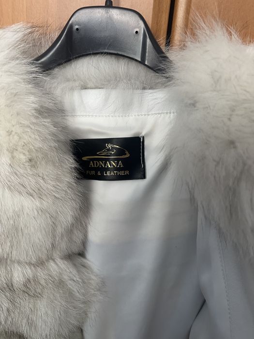 Haina din Blana naturala vulpe alba