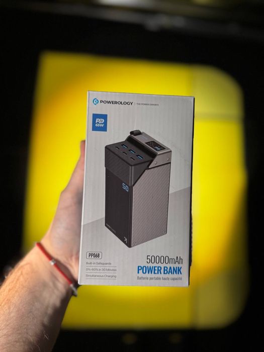 Power bank 50000mah внешний аккумялтор powerlogy 65w 3usb 3usb