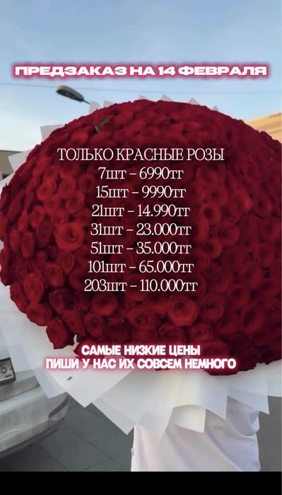 Букеты из красных роз