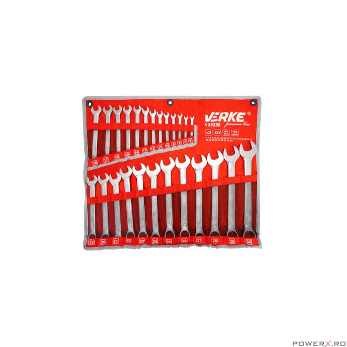 Set chei combinate fixe - inelare 25 piese profesionale, 6 - 32mm