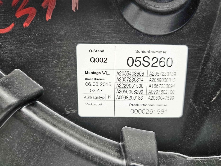 Macara electrica geam stanga fata Mercedes Clasa C (W205) [Fabr 2014-p