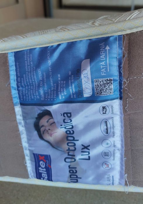 Pat/Cadru de pat + Saltea Superortopedica Lux Saltex