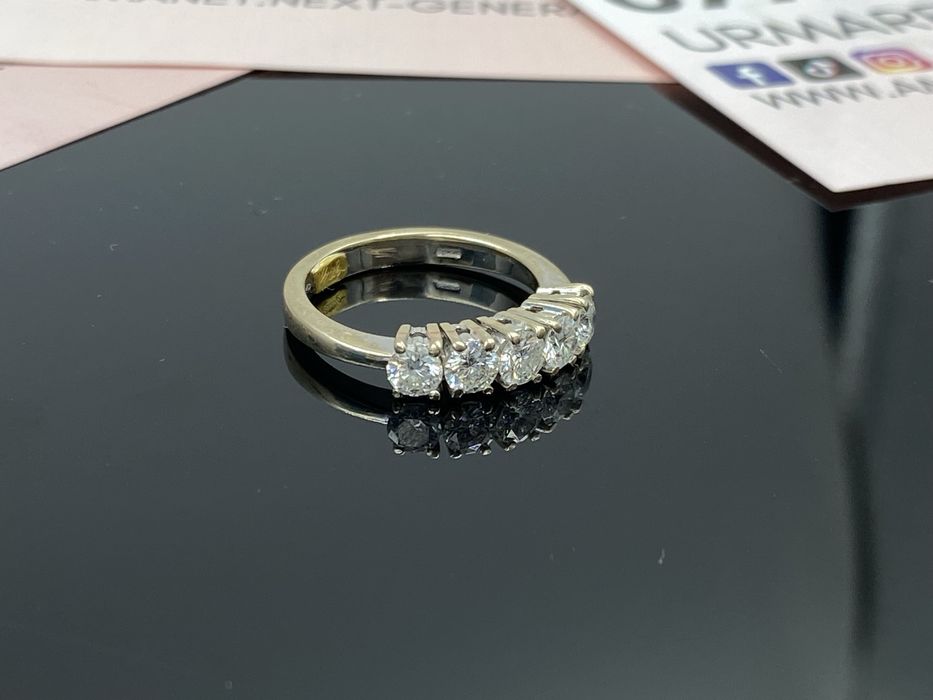Amanet Next Generation/Inel din aur alb 18K cu diamante 1.CT