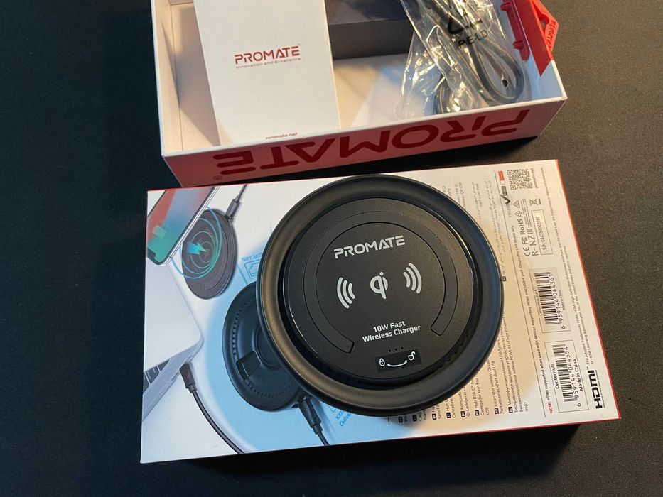 Docking Station Hub USB-C 100W PD, 4K HDMI, Ethernet + Qi Wireless Charger