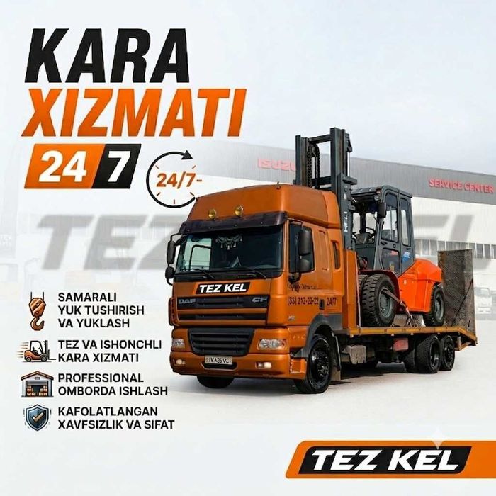 Услуга Кары до 100 тонн 24/7 опытные водители | Kara xizmati 24/7