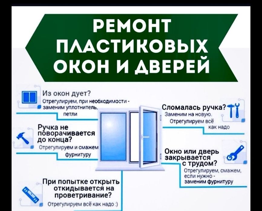 Ремонт окно.  Регулировка