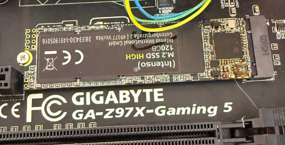 Дънна платка GIGABYTE Z97 Gaming 5, процесор i7 4770S, 16gb RAM, Win 11 PRO, M.2 SSD и охладител