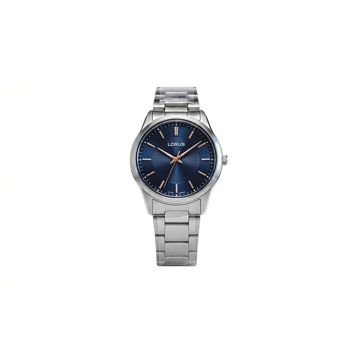 Ceas damă Lorus RG243XX9, cadran albastru, indexuri rose gold
