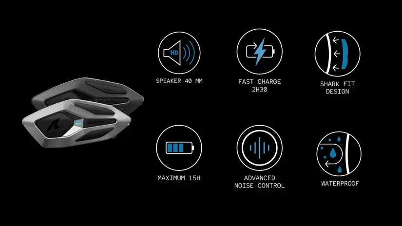 Комуникационна система Shark SENA Bluetooth за мото каска