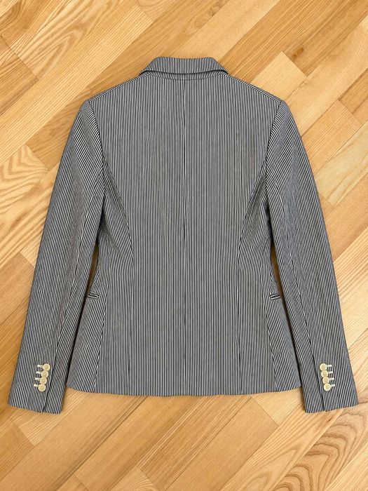 Tommy Hilfiger – Sacou damă cu dungi alb-negru, mărimea S 100% bumbac