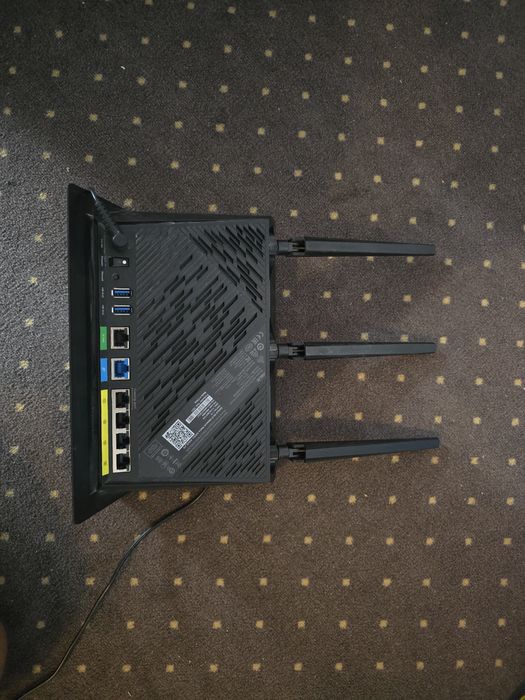 Router Wireless Gaming ASUS RT-AX86U, AX5700, Dual-Band, Wi-Fi 6, AiMesh, AiProtection Pro, Mobile Game Mode, compatibil PS5, 3 antene Wi-Fi