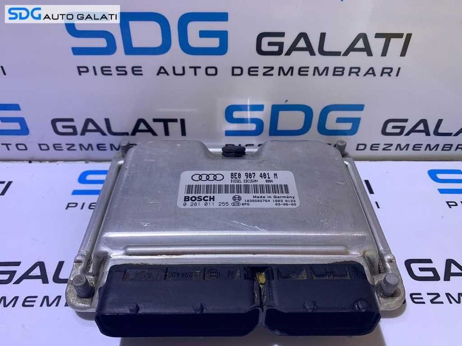Kit Pornire ECU Calculator Motor Cip Cheie si Imobilizator Modelul cu Cutie Automata Audi A4 B6 2.5 TDI BDG 2001 - 2005 Cod 8E0907401M 8E0997401KX 0281011255