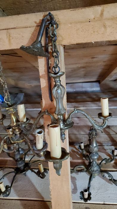 Lustra candelabru, aplice, obiecte decor vintage din bronz  masiv