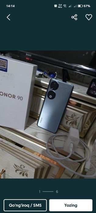 HONOR 90 256GB ROM 16GB RAM kafolati bor yangi telefon ishlashi yuqori