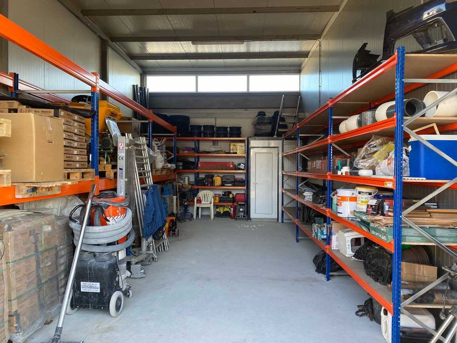 Стелажи за палети 8.50м дължина на редица с 1+2 нива за 27 палетоместа